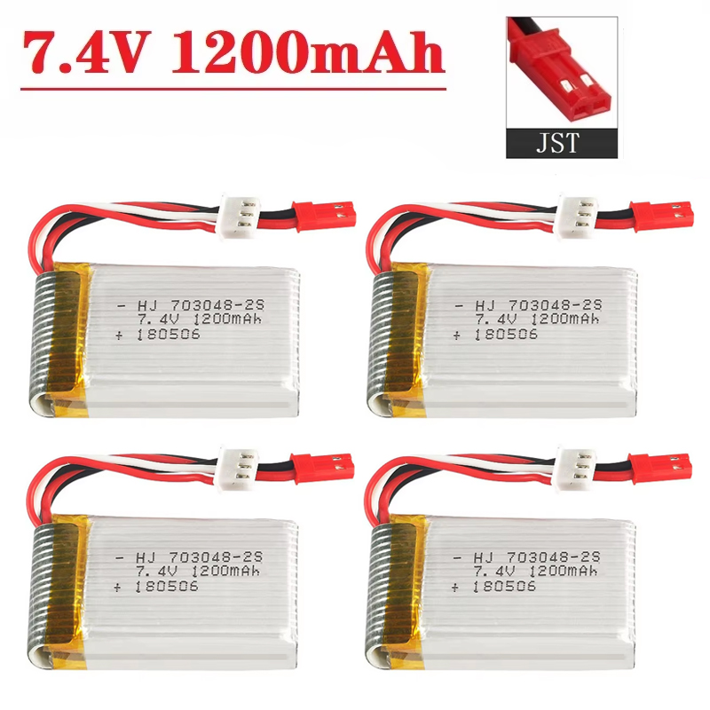 Rc Helicopter Parts - Lipo Battery 2S 7.4V 1200mAh 703048