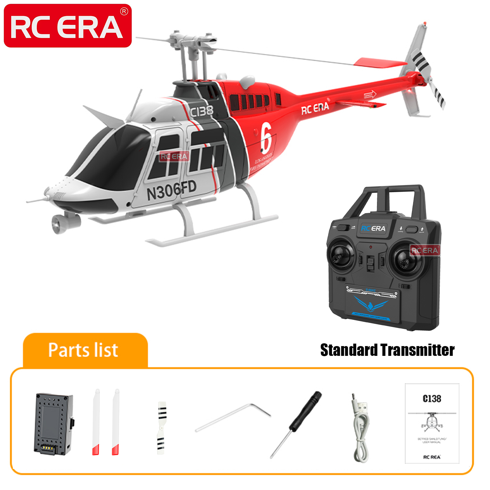 RC ERA C138 BELL 206 Jet Range - Rc Helicopter Large 评论和价格