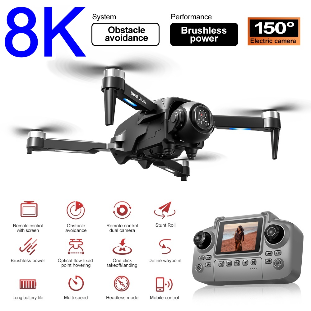 Brushless 8K Drone With HD 150 - Rc Helicopter Large 评论和价格