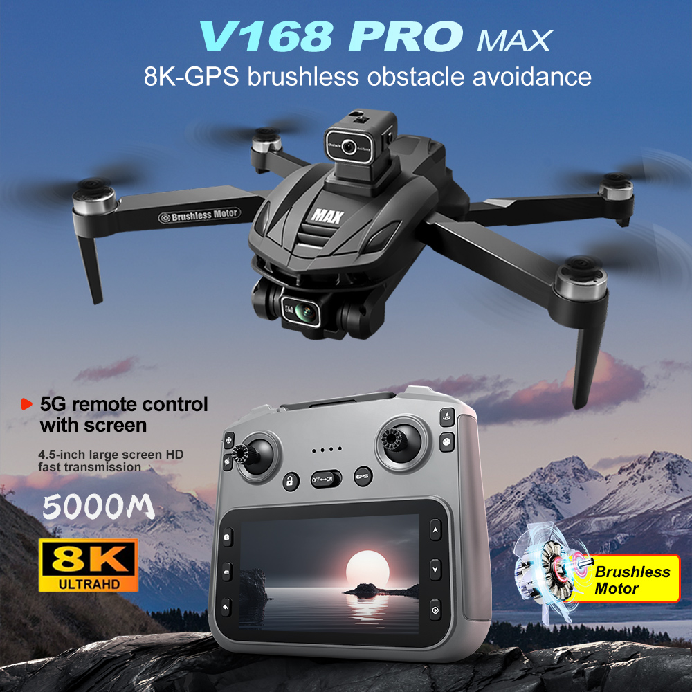V168 PRO Max GPS Drone 8K Prof - Rc Helicopter Electric 评论和价格